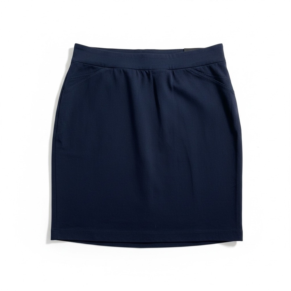 Dalia Womens Navy Blue Classic Fit Pencil‎ Skirt Size 14 J1096 Stretch Career